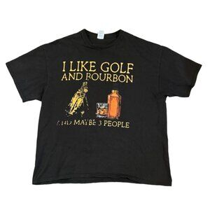Vintage I like golf and bourbon tee
